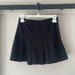 Mango Black Pleated Mini Skirt